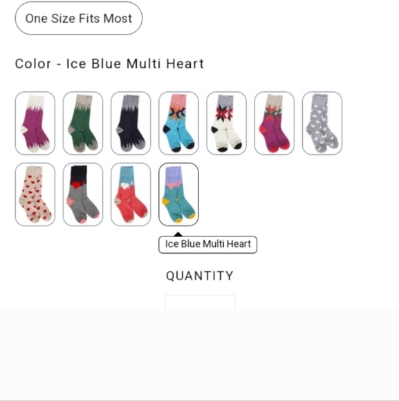 Worlds Softest-(1-Pair) Wool Luxe Collection ( Ice Blue Multi- Heart) - Picture 2 of 3